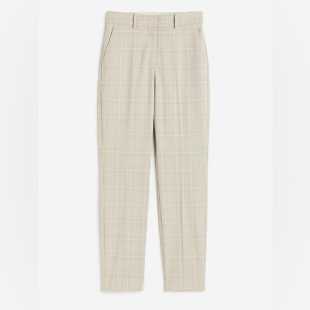 Light Beige/Plaid Slacks